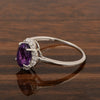 925 Sterling Silver Oval Shape 8X6 MM Amethyst Women Engagement Ring - Kimaya INC