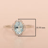 925 Sterling Silver Oval Shape 8X6 MM Aquamarine Women Engagement Ring - Kimaya INC