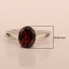 3ct Oval Garnet 925 Sterling Silver Promise Rings for Her - Kimaya INC