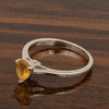 925 Sterling Silver Pear 7x5mm Citrine Gemstone Solitaire Engagement Ring - Kimaya INC
