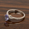 925 Sterling Silver Pear 7x5mm Tanzanite Gemstone Solitaire Engagement Ring - Kimaya INC