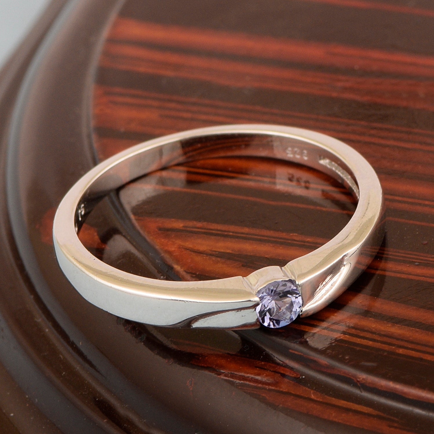 925 Sterling Silver Round 3MM Tanzanite Women Tiny Stackable Ring - Kimaya INC