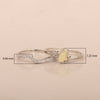 925 Sterling Silver Opal 2pc Wedding Band Stackable Ring Set - Kimaya INC