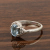 Oval Cut 1.5 Ctw Aquamarine Sterling Silver Solitaire Rings - Kimaya INC