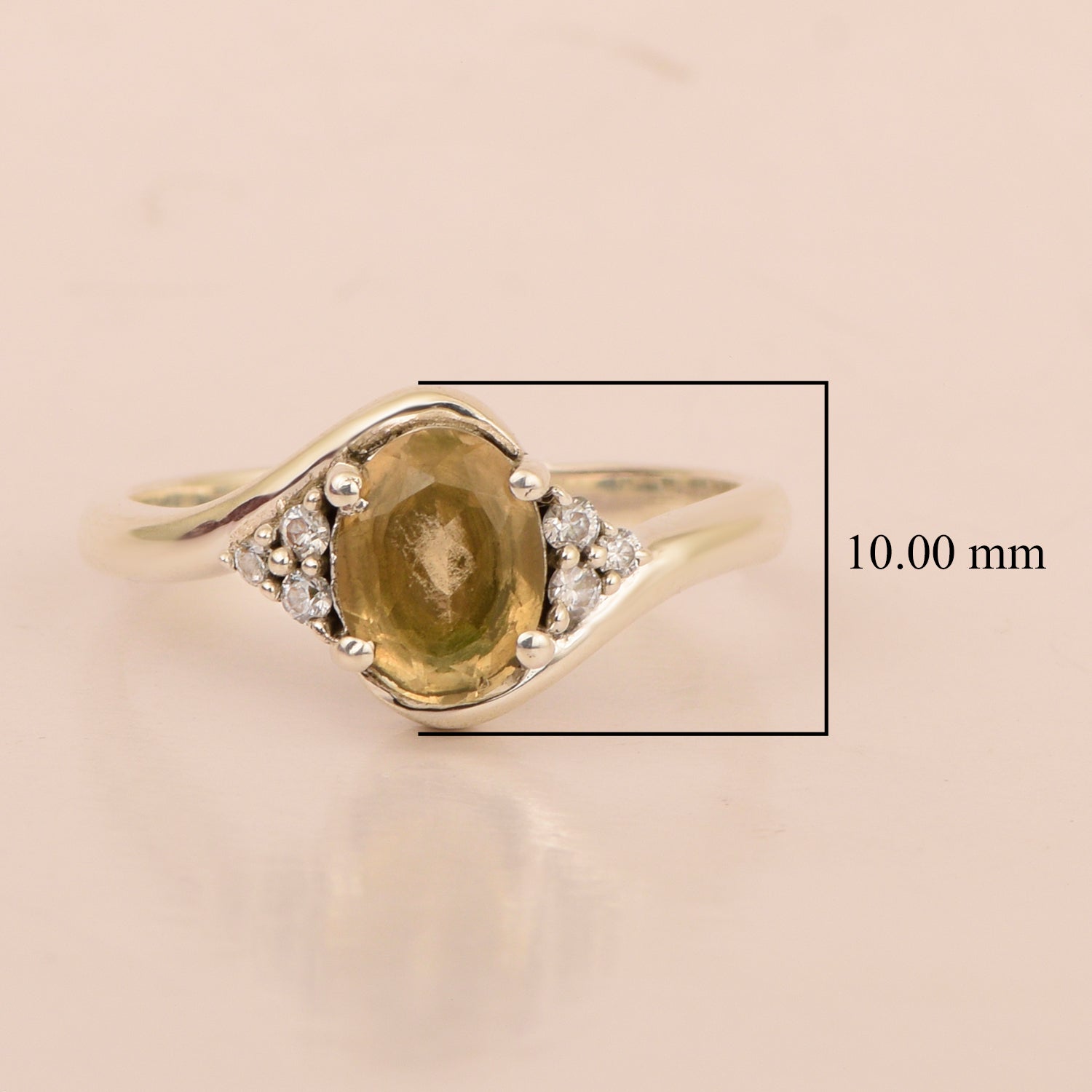 Oval Cut 1.5 Ctw Citrine Sterling Silver Solitaire Rings - Kimaya INC