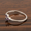 Stackable 925 Sterling Silver Round 2MM Amethyst Women Wedding Ring - Kimaya INC