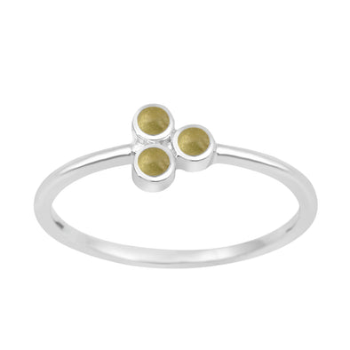 Stackable 925 Sterling Silver Round 2MM Peridot Cab Women Wedding Ring - Kimaya INC