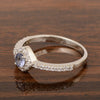 Solitaire Round 4mm Tanzanite & White Accents Women Wedding Ring - Kimaya INC