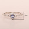 Solitaire Round 4mm Tanzanite & White Accents Women Wedding Ring - Kimaya INC