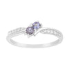 925 Sterling Silver Round 0.20 Ctw Tanzanite Women Engagement Ring - Kimaya INC