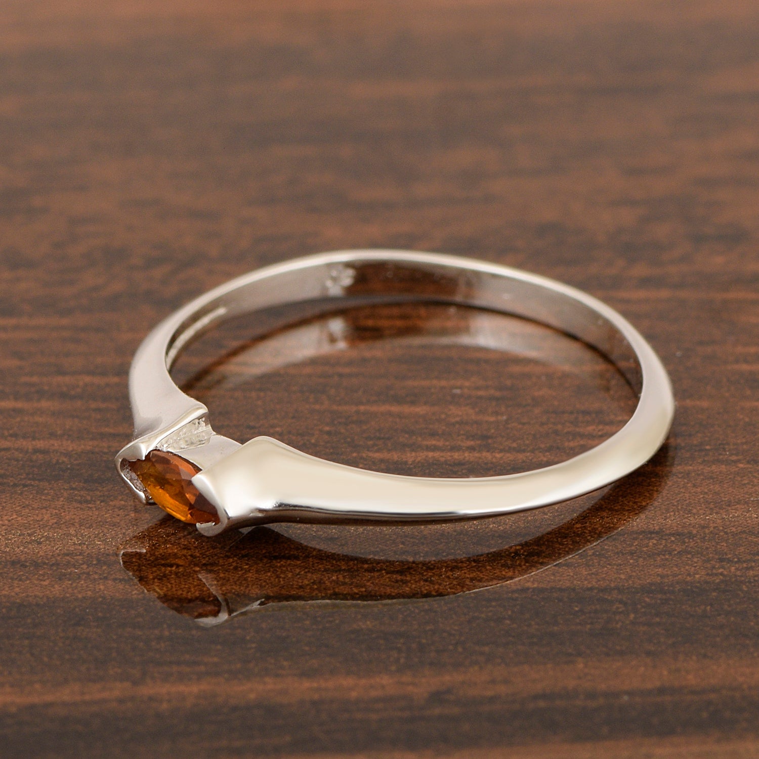 Marquise Cut 0.20 Ctw Citrine 925 Sterling Silver Women Wedding Ring - Kimaya INC