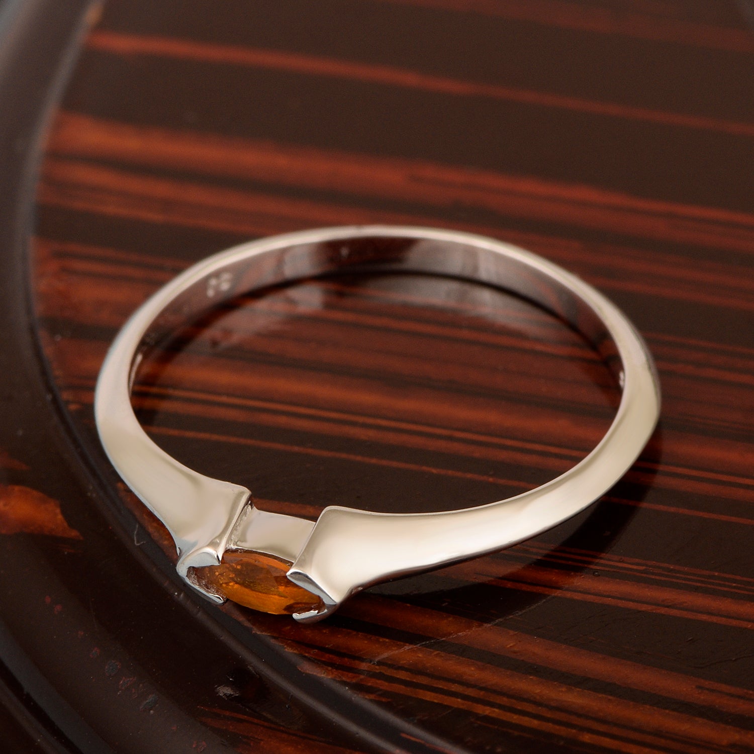 Marquise Cut 0.20 Ctw Citrine 925 Sterling Silver Women Wedding Ring - Kimaya INC