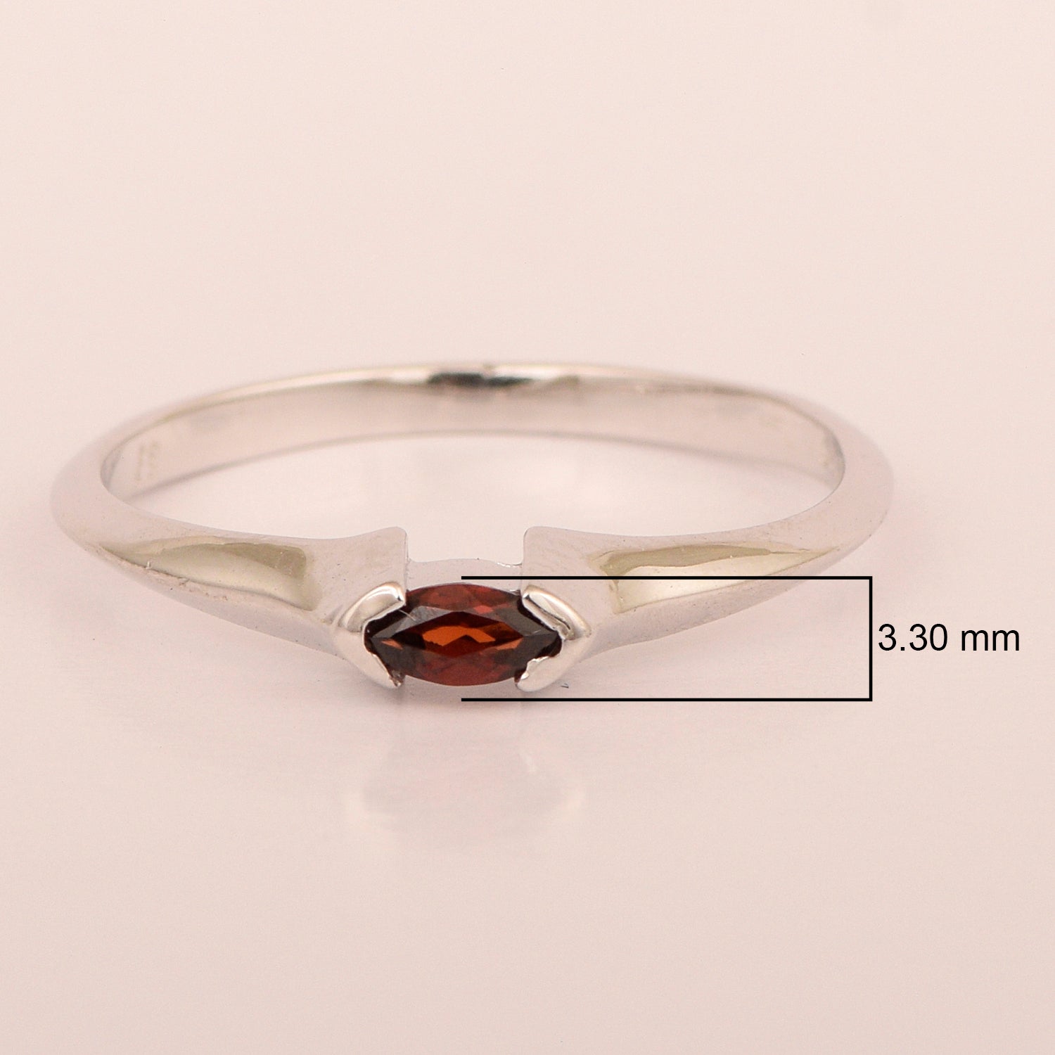 Marquise Cut 0.20 Ctw Garnet 925 Sterling Silver Women Wedding Ring - Kimaya INC