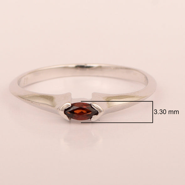 Marquise Cut 0.20 Ctw Garnet 925 Sterling Silver Women Wedding Ring - Kimaya INC