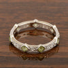 Stackable Square 0.50 Ctw Peridot Women Sterling Silver Ring - Kimaya INC
