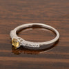 Round 0.40 Ctw Citrine 925 Sterling Silver Stacking Solid Ring - Kimaya INC