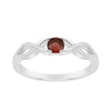 Infinity Knot Round 4mm Garnet Women Engagement Rings - Kimaya INC