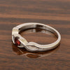 Infinity Knot Round 4mm Garnet Women Engagement Rings - Kimaya INC