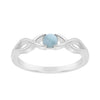 Infinity Knot Round 4mm Larimar Women Engagement Rings - Kimaya INC