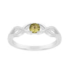 Infinity Knot Round 4mm Peridot Women Engagement Rings - Kimaya INC