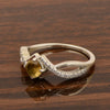 Sterling Silver Infinity Round 0.50 Ctw Citrine Women Engagement Ring - Kimaya INC