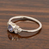 925 Sterling Silver Round 4mm Tanzanite Engagement For Her Ring - Kimaya INC