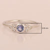 925 Sterling Silver Round 4mm Tanzanite Engagement For Her Ring - Kimaya INC
