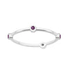 925 Sterling Silver Round 0.20 Ctw Amethyst Stackable Band Women Engagement Ring - Kimaya INC