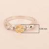 925 Sterling Silver Round Shape 5mm Citrine Promise Rings - Kimaya INC