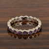 Full Eternity 1.20 Ctw Amethyst Gemstone Women Stacking Ring - Kimaya INC