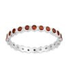 Full Eternity 1.20 Ctw Garnet Gemstone Women Stacking Ring - Kimaya INC