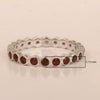 Full Eternity 1.20 Ctw Garnet Gemstone Women Stacking Ring - Kimaya INC