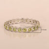 Full Eternity 1.20 Ctw Peridot Gemstone Women Stacking Ring - Kimaya INC