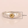 925 Sterling Silver Round 5mm Citrine Women Promise Ring - Kimaya INC