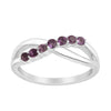 925 Sterling Silver Eternity Round 0.35 Ctw Amethyst Women Rings - Kimaya INC