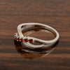 925 Sterling Silver Eternity Round 0.35 Ctw Garnet Women Rings - Kimaya INC