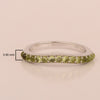 925 Sterling Silver Curve Band Round 0.75 Ctw Peridot Stacking Ring - Kimaya INC