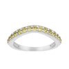925 Sterling Silver Curve Band Round 0.75 Ctw Peridot Stacking Ring - Kimaya INC