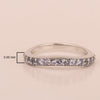 925 Sterling Silver Curve Band Round 0.75 Ctw Tanzanite Stacking Ring - Kimaya INC