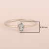 Oval Cut 5X3MM Bezel Set Aquamarine 925 Sterling Silver Women Stacking Ring - Kimaya INC