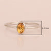 Stackable Oval 0.20 Ctw Citrine Bezel Set 925 Sterling Silver Stacking Rings - Kimaya INC