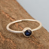 925 Sterling Silver Round 0.20 Ctw Blue Sapphire Women Engagement Ring - Kimaya INC
