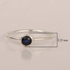 925 Sterling Silver Round 0.20 Ctw Blue Sapphire Women Engagement Ring - Kimaya INC