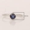 925 Sterling Silver Round 5mm 0.30 Ctw Blue Sapphire Women Engagement Ring - Kimaya INC