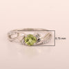 Sterling Silver Round 5mm Peridot Bypass Shank Women Wedding Ring - Kimaya INC
