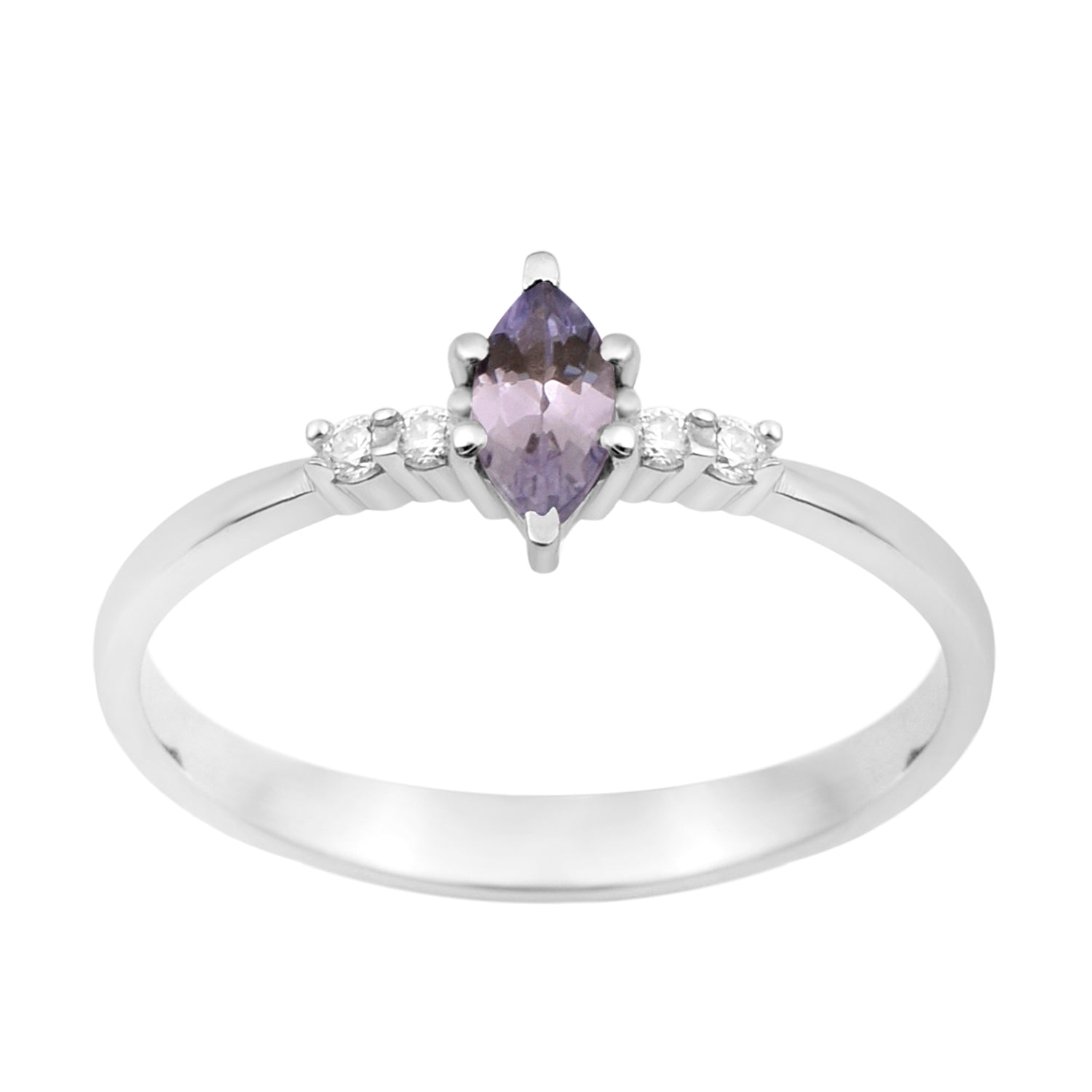 925 Sterling Silver Marquise 6x3mm Tanzanite Ring - Kimaya INC