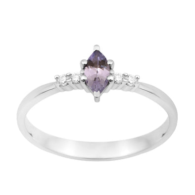 925 Sterling Silver Marquise 6x3mm Tanzanite Ring - Kimaya INC