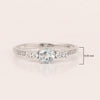 Round 5 MM Blue Topaz Gemstone 925 Sterling Silver Women Engagement Ring - Kimaya INC