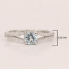 Round 0.85 Ctw Blue Topaz Birthstone 925 Sterling Silver Cluster Women Ring - Kimaya INC
