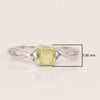 Square 5MM Peridot Gemstone 925 Sterling Silver Celtic Knot Solitaire Ring - Kimaya INC